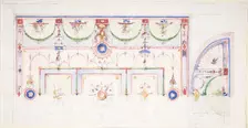Design for a Painted Ceiling, 1825-75. Creator: Anon