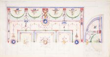 Design for a Painted Ceiling, 1825-75. Creator: Anon