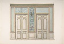 Design for a Pair of Doors Joined by an Ornamental Panel, second half 19th century. Creators: Jules-Edmond-Charles Lachaise, Eugène-Pierre Gourdet