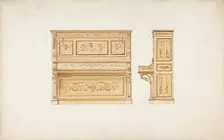 Design for a Piano, 19th century. Creator: Anon