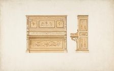 Design for a Piano, 19th century. Creator: Anon