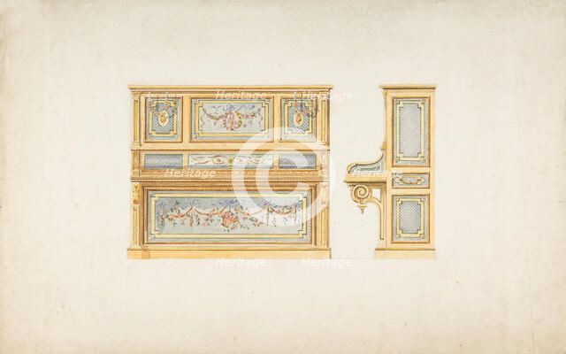 Design for a Piano, 19th century. Creator: Anon.