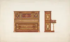 Design for a Piano, 19th century. Creator: Anon