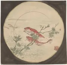 Design for a plate with red fish, c.1875-c.1890. Creator: Gustave Fraipont