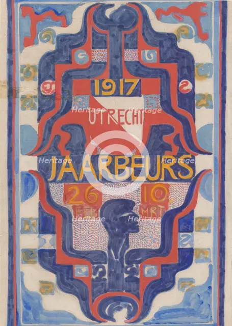 Design for a poster for the Jaarbeurs in Utrecht in 1917, 1874-1917. Creator: Carel Adolph Lion Cachet.
