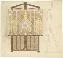 Design for a print stand, 1887-1911. Creator: Gustaaf Frederik van de Wall Perné