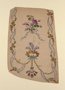Design for a Printed, Woven, or Embroidered Skirt Panel, France, 18th/19th century. Creator: Unknown