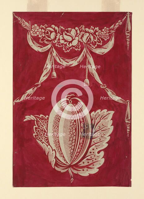 Design for a Printed Textile, France, 18th century. Creator: Unknown.