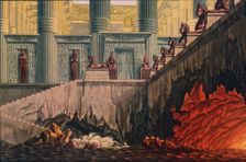 Design for a production of Mozart's opera Die Zauberflote ('The Magic Flute'), 1816. Artist: Karl Friedrich Schinkel