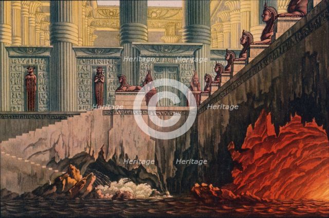 Design for a production of Mozart's opera 'Die Zauberflote' ('The Magic Flute'), 1816. Artist: Karl Friedrich Schinkel
