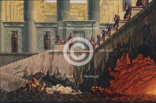 Design for a production of Mozart's opera 'Die Zauberflote' ('The Magic Flute'), 1816. Artist: Karl Friedrich Schinkel