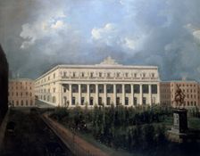 Design for a proposed New Opera House in Leicester Square c1790. Creator: William Hodges