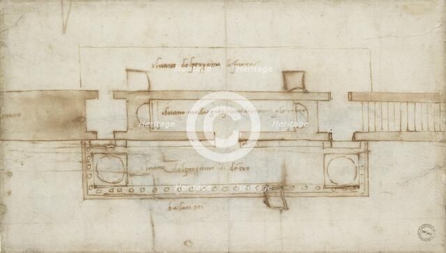 Design for a Relic Chamber, c1490-1560. Artist: Michelangelo Buonarroti.