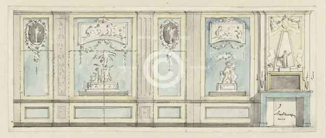 Design for a room wall, c.1752-c.1819. Creator: Juriaan Andriessen.