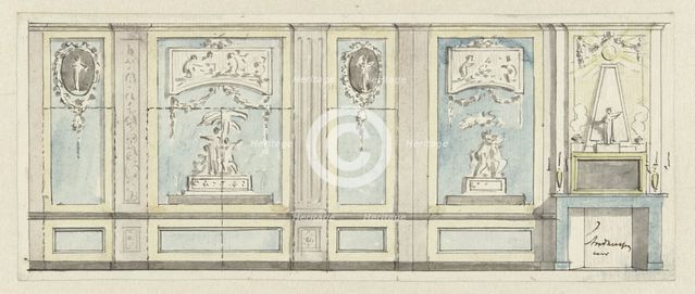 Design for a room wall, c.1752-c.1819. Creator: Juriaan Andriessen.
