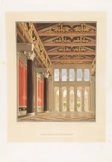 Design for a royal castle on the Acropolis in Athens. The Great Hall, 1840-1843. Creator: Schinkel, Karl Friedrich (1781-1841)