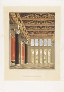 Design for a royal castle on the Acropolis in Athens. The Great Hall, 1840-1843. Creator: Schinkel, Karl Friedrich (1781-1841)