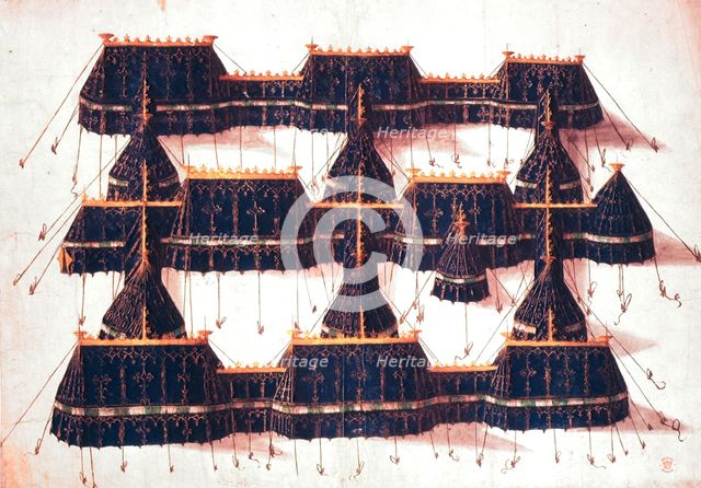 Design for a royal pavilion, early 16th century.  Creator: Unknown.