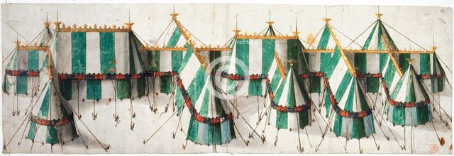 Design for a royal pavilion, early 16th century. Creator: Unknown.