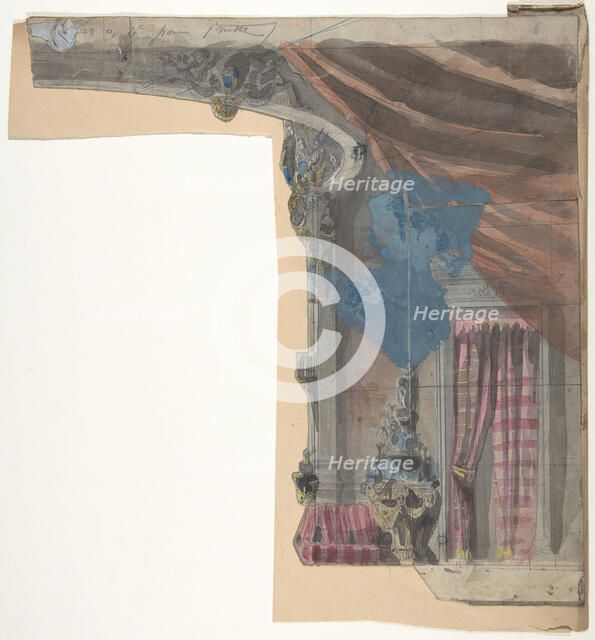 Design for a Stage Set at the Opéra, Paris, 1828-90. Creator: Eugene Ciceri.