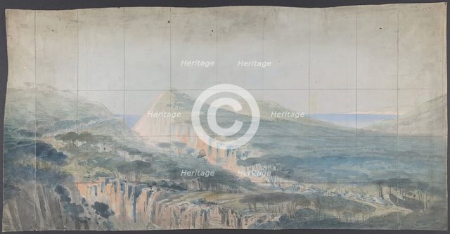 Design for a Stage Set at the Opéra, Paris, 1830-90. Creator: Eugene Ciceri.