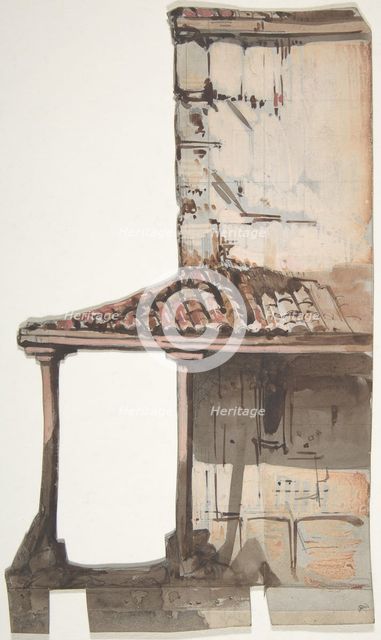 Design for a Stage Set at the Opéra, Paris, 1830-90. Creator: Eugene Ciceri.