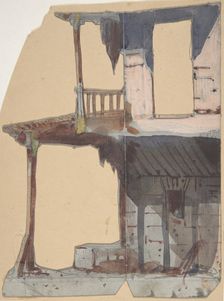 Design for a Stage Set at the Opéra, Paris, 1830-90. Creator: Eugene Ciceri
