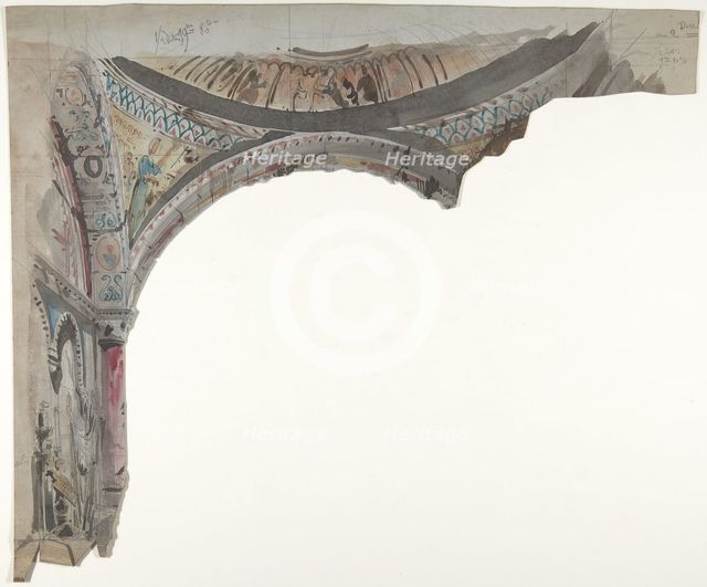 Design for a Stage Set at the Opéra, Paris, 1830-90. Creator: Eugene Ciceri.