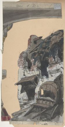 Design for a Stage Set at the Opéra, Paris, 1830-90. Creator: Eugene Ciceri