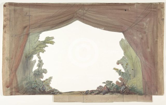Design for a Stage Set at the Opéra, Paris, 1830-90. Creator: Eugene Ciceri.