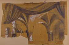Design for a Stage Set at the Opéra, Paris, 1830-90. Creator: Eugene Ciceri