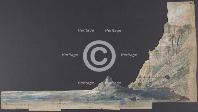 Design for a Stage Set at the Opéra, Paris, 1830-90. Creator: Eugene Ciceri.