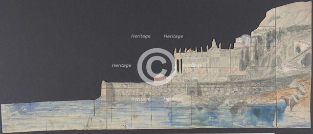 Design for a Stage Set at the Opéra, Paris, 1830-90. Creator: Eugene Ciceri.