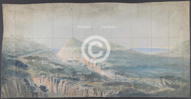 Design for a Stage Set at the Opéra, Paris, 1830-90. Creator: Eugene Ciceri.