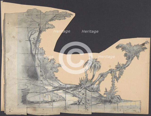 Design for a Stage Set at the Opéra, Paris, 1830-90. Creator: Eugene Ciceri.
