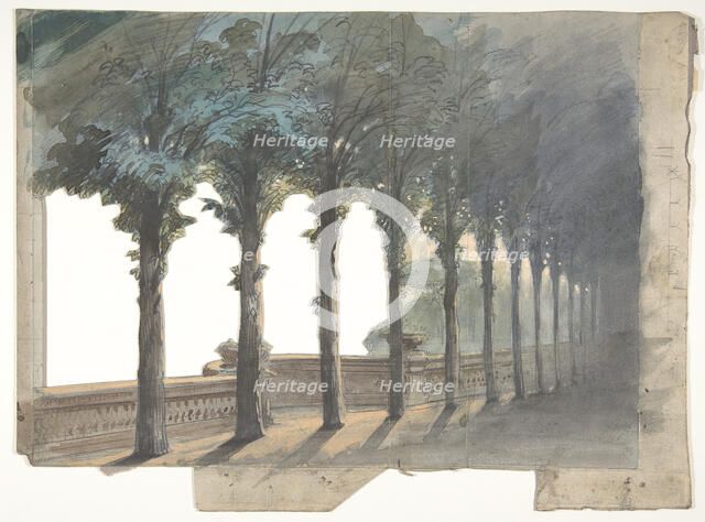 Design for a Stage Set at the Opéra, Paris, 1830-90. Creator: Eugene Ciceri.