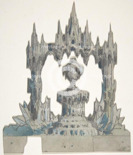 Design for a Stage Set at the Opéra, Paris, 1830-90. Creator: Eugene Ciceri.