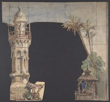 Design for a Stage Set at the Opéra, Paris, 1830-90. Creator: Eugene Ciceri
