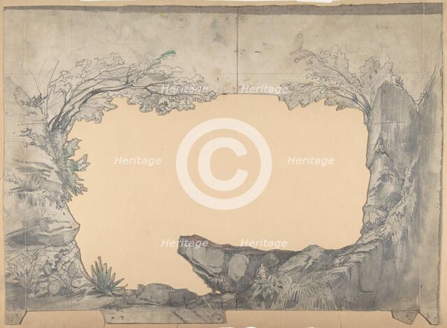 Design for a Stage Set at the Opéra, Paris, 1830-90. Creator: Eugene Ciceri.