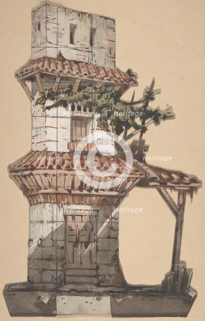 Design for a Stage Set at the Opéra, Paris, 1830-90. Creator: Eugene Ciceri.