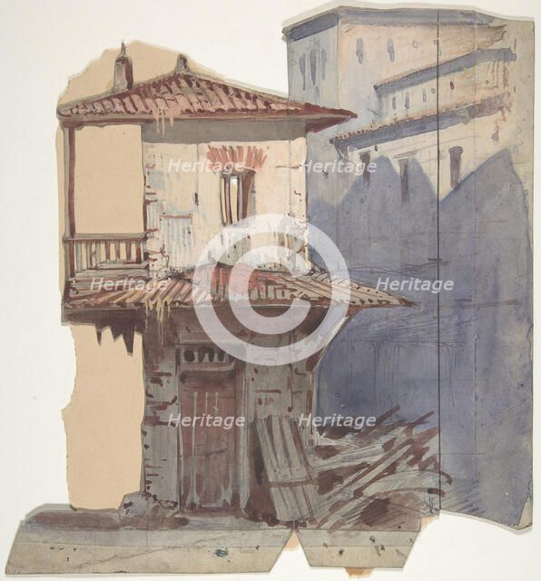 Design for a Stage Set at the Opéra, Paris, 1830-90. Creator: Eugene Ciceri.