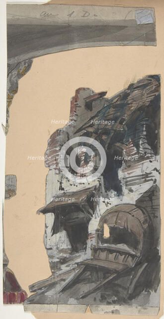 Design for a Stage Set at the Opéra, Paris, 1830-90. Creator: Eugene Ciceri.