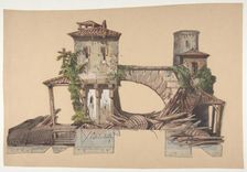 Design for a Stage Set at the Opéra, Paris, 1830-90. Creator: Eugene Ciceri