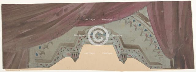 Design for a Stage Set at the Opéra, Paris, 1830-90. Creator: Eugene Ciceri.