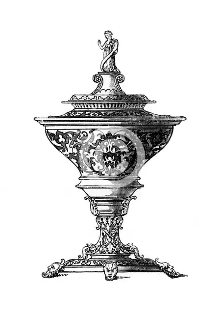 Design for a saltcellar, 1645, (1843).Artist: Henry Shaw