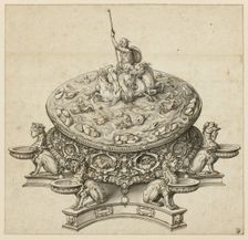 Design for a Saltcellar, 17th century. Creator: possibly Hans Friedrich Schorer German, born 1585, active 1609-1649