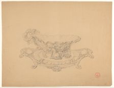 Design for a sauce boat on a saucer, c.1830. Creator: Workshop of Charles Nicolas Odiot