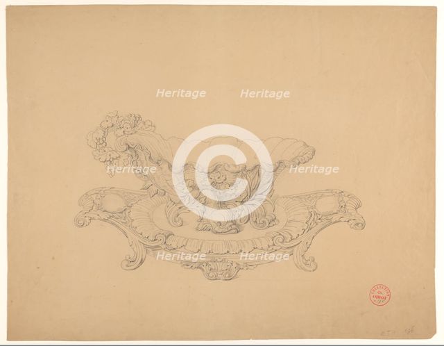 Design for a sauce boat on a saucer, c.1830. Creator: Workshop of Charles Nicolas Odiot.