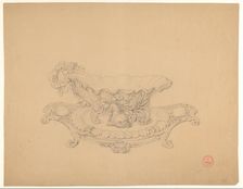 Design for a sauce boat on a saucer, c.1830. Creator: Workshop of Charles Nicolas Odiot