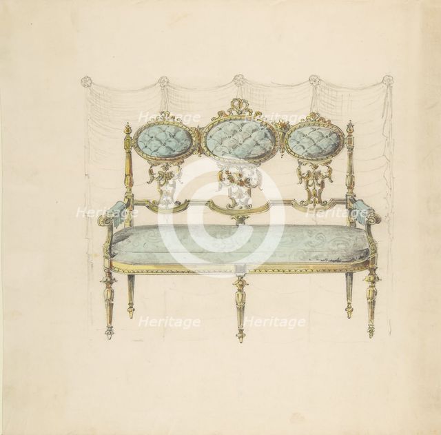 Design for a Settee, 19th century. Creator: Anon.